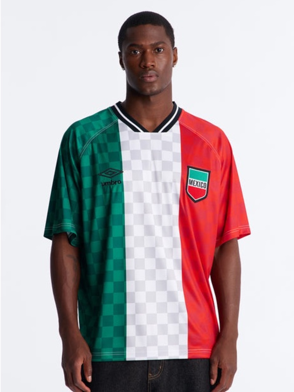 Umbro Mexico Tricolor Men's Soccer Jersey - Green White Red